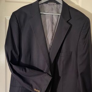 Big MENS NAVY 2 BUTTON SPORTS COAT. 3X. Worn twice. From Millburns in StPaul MN.